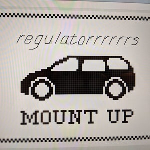 Regulators Mount Up 90's Rap Modern Subversive Modern Cross Stitch Pattern