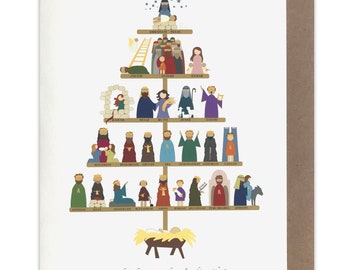 Timeline Tree  Card - The Ancestry of Jesus Christmas card (5x7)