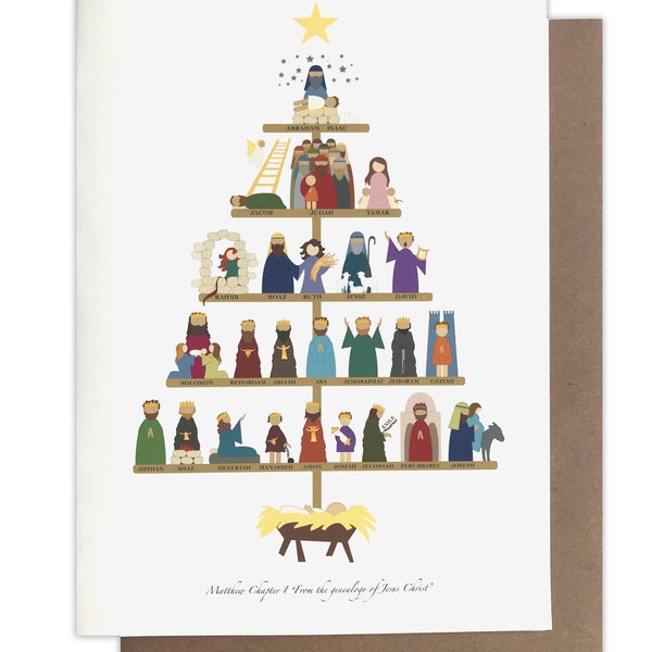 Timeline Tree  Card - The Ancestry of Jesus Christmas card (5x7)