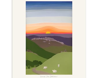 Print - Sunrise Journey to Bethlehem, signed by the artist