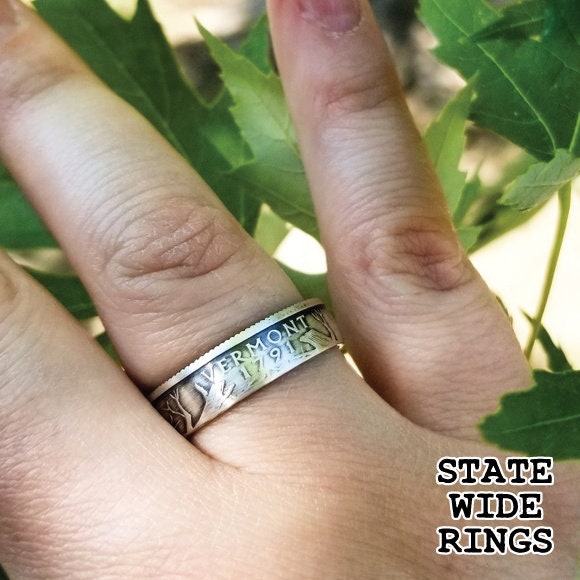 US State Quarter Coin Ring ANY STATE Sizes 6-12 | Etsy