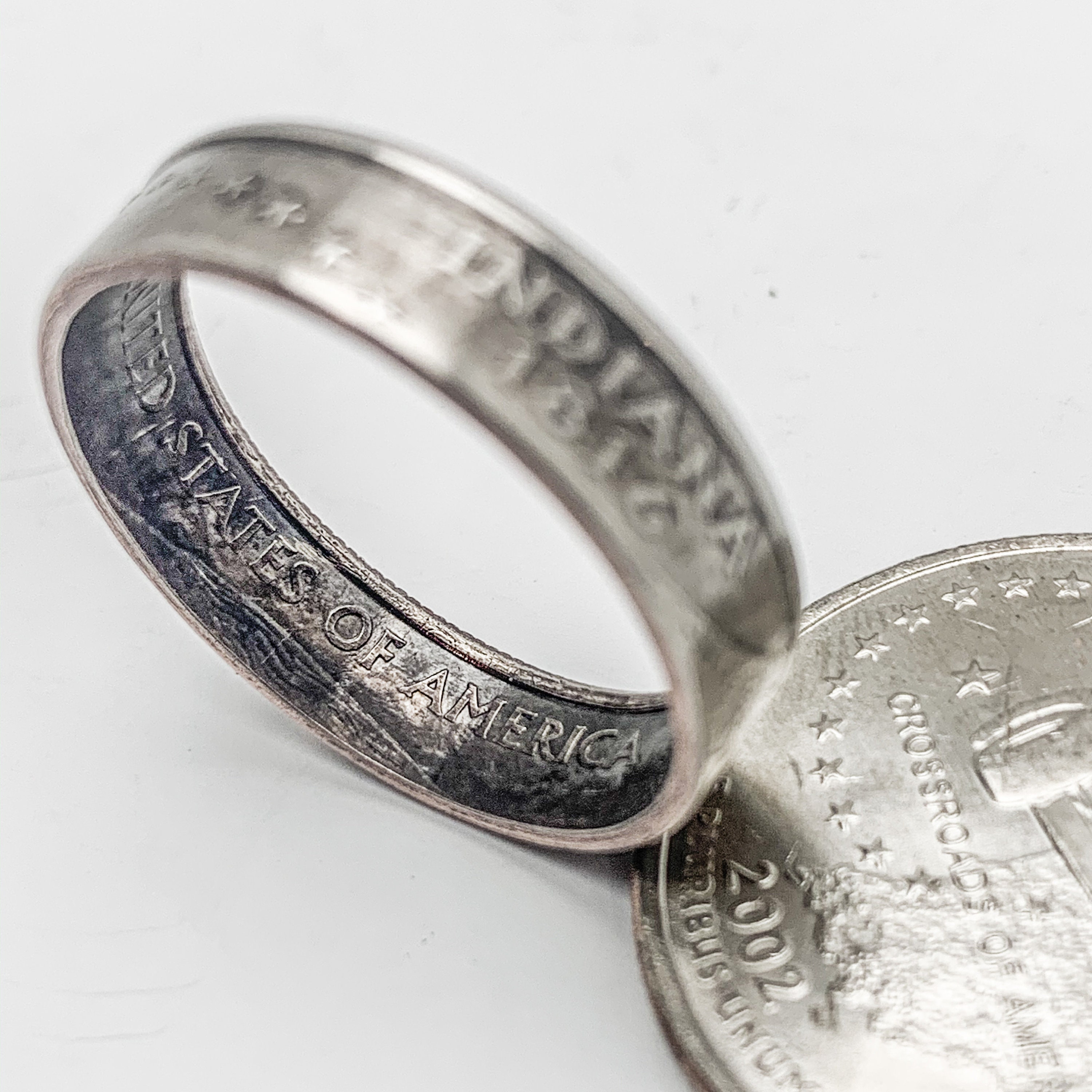 PUERTO RICO SILVER US STATE QUARTER handmade coin ring  size 4-12 