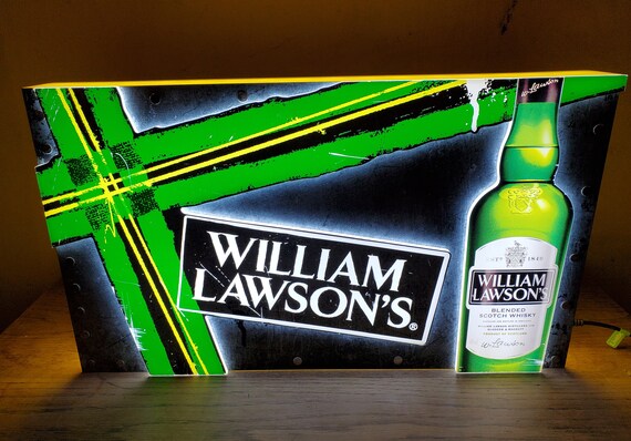 Light up William Lawson Whisky Sign / Light Box Publicity Sign