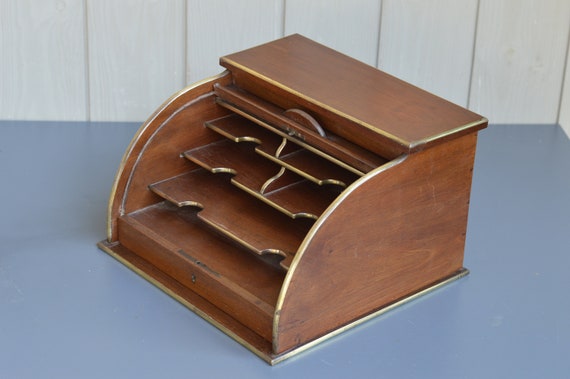 French Antique Desk Top Bureau Rolltop Office Bureau Etsy