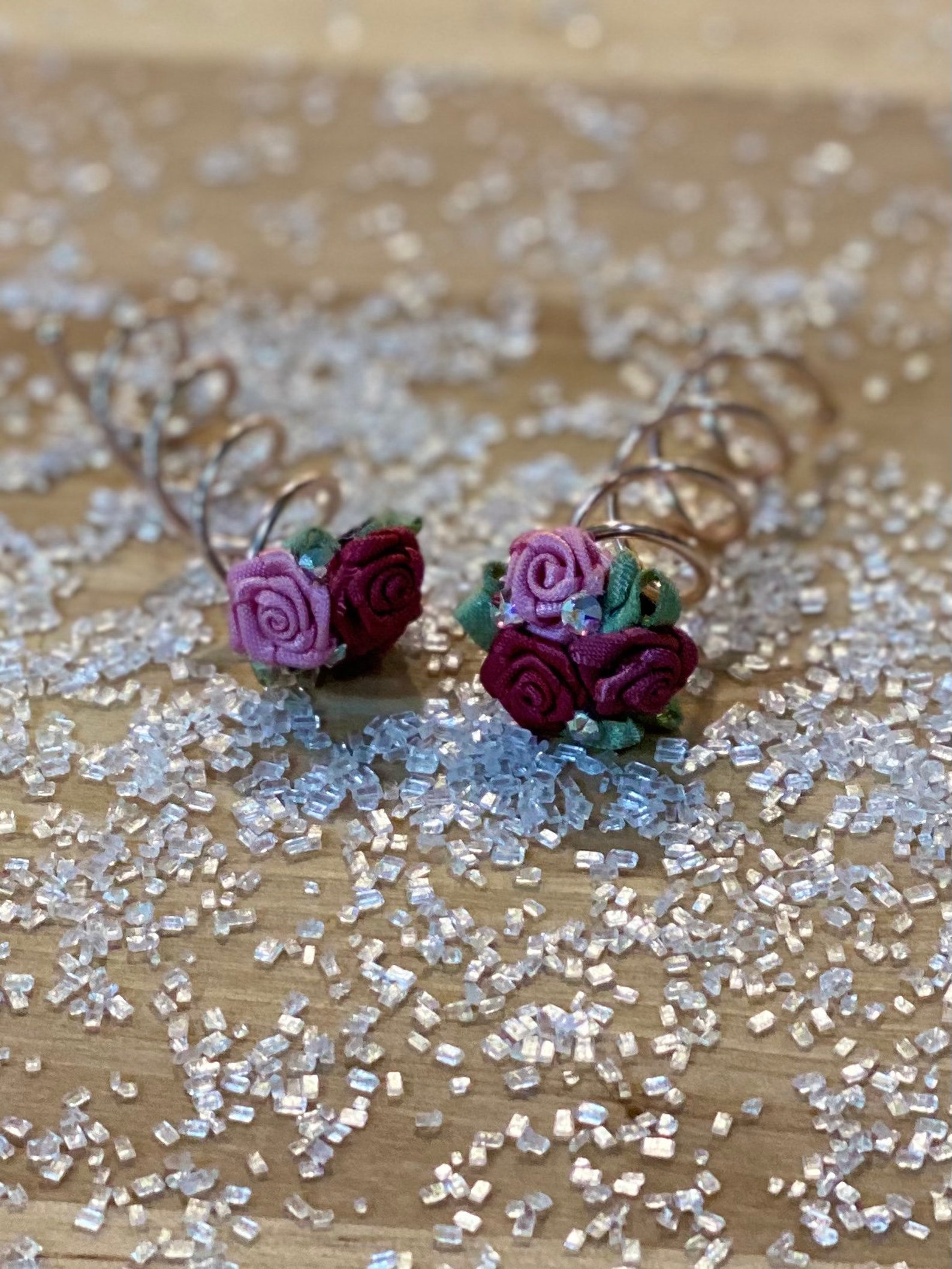 BUN TWISTS Set of 2 Flower Hair Pins Pin Twirls Spin Bun Etsy