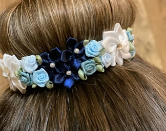 PETITE BLUES Ballet Bun Wrap, Ballerina Bun Crown, Bun Hair Accessories, Bun Hair Piece, Bun Bloom, Bun Flowers, Hair Garland