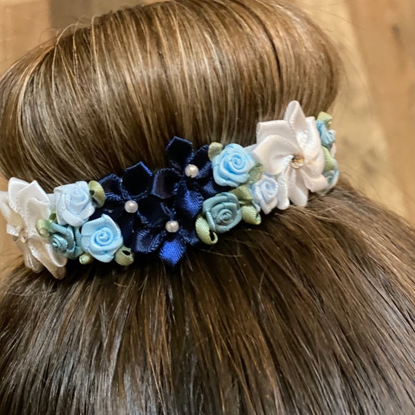 PETITE BLUES Ballet Bun Wrap, Ballerina Bun Crown, Bun Hair Accessories, Bun Hair Piece, Bun Bloom, Bun Flowers, Hair Garland