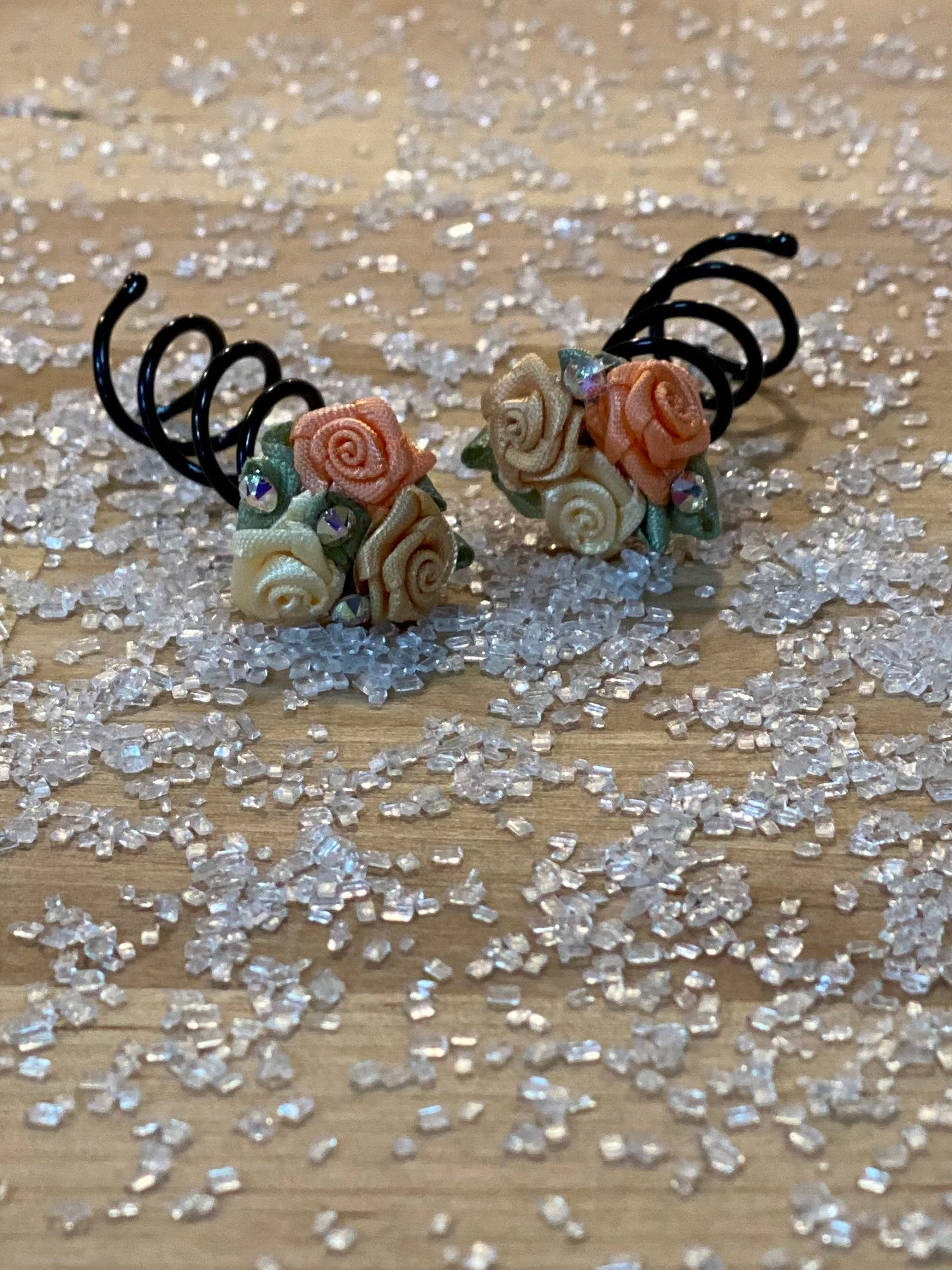 BUN TWISTS Set of 2 Flower Hair Pins Pin Twirls Spin Bun Etsy