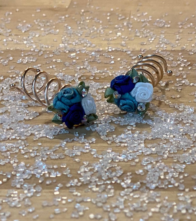 BUN TWISTS Set of 2 Flower Hair Pins Pin Twirls Spin Bun Etsy