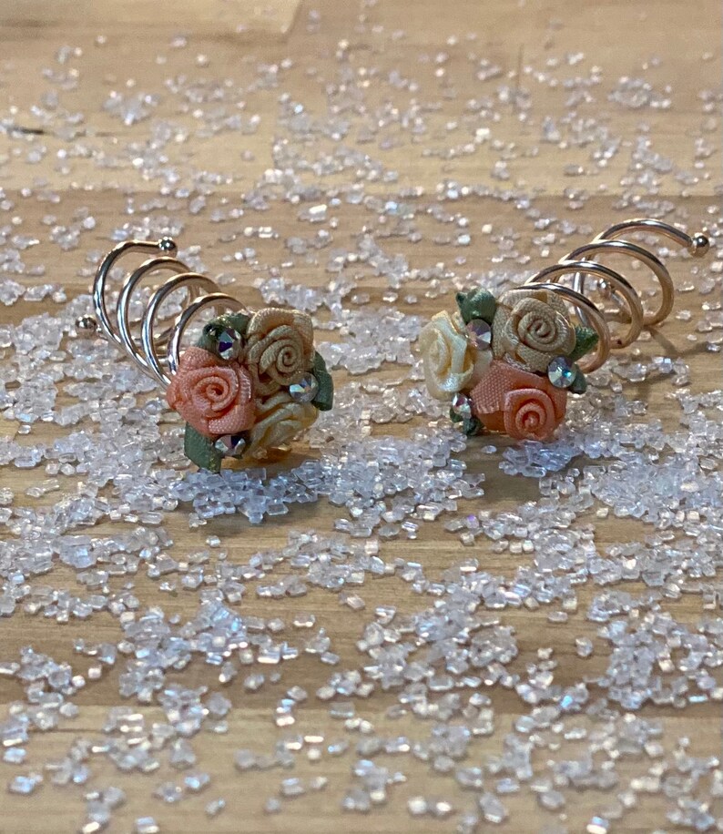 BUN TWISTS Set of 2 Flower Hair Pins Pin Twirls Spin Bun Etsy