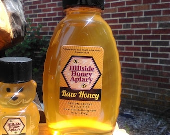 Raw Midwest Honey: Unpasteurized, Kansas City Bee Farm (16 oz)