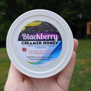Blackberry Creamed Raw Honey - 6 oz