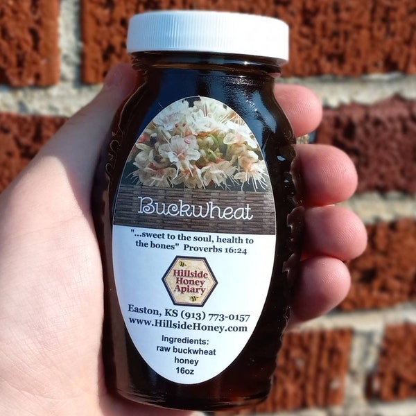 Buckwheat raw honey- 8 oz. Dark varietal buckwheat honey