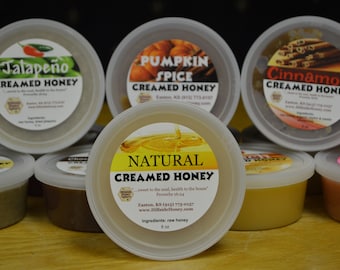 Jalapeno Raw Pure Creamed Honey- 6 oz. Kansas Bee Farm Hot spicy honey