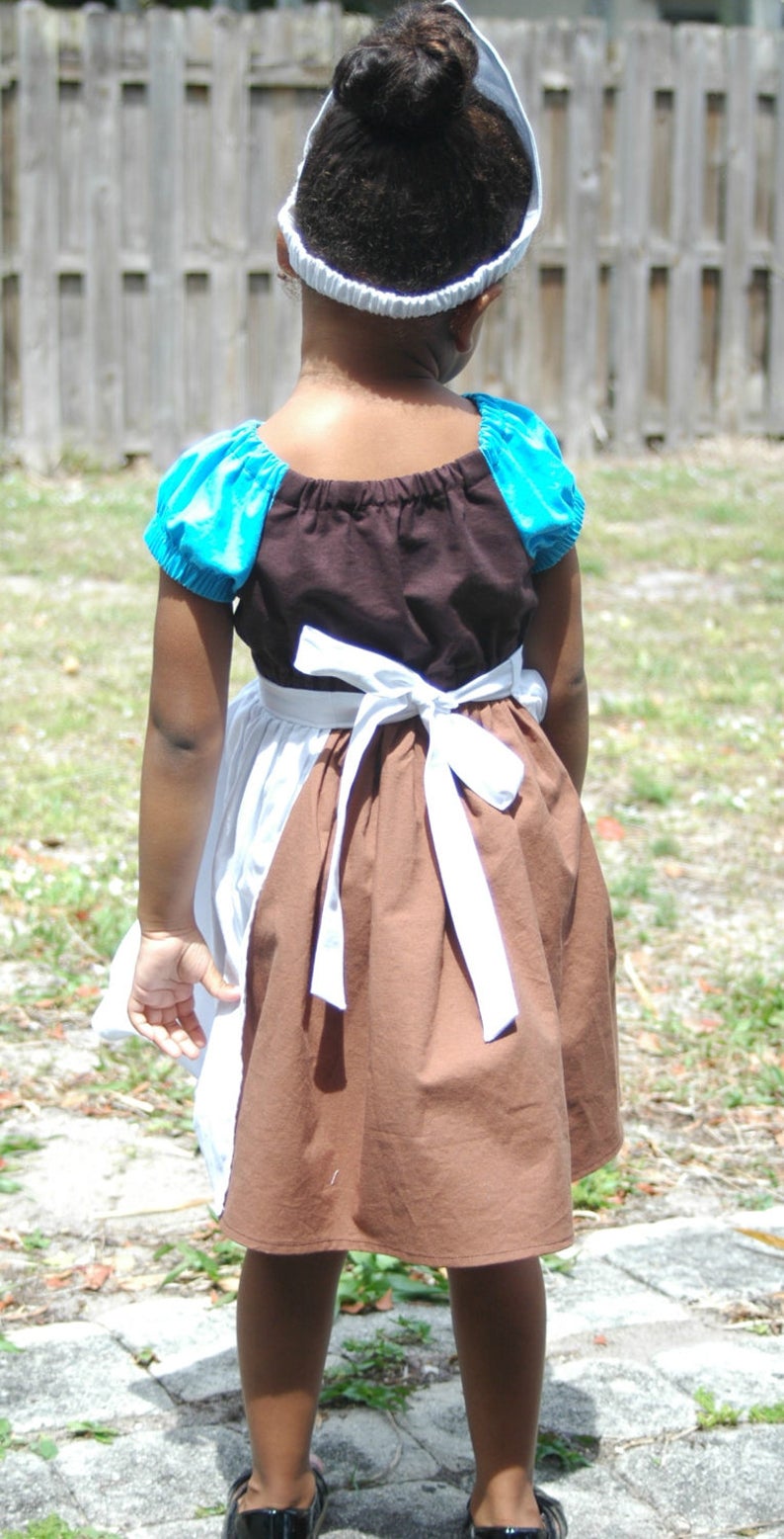 Disney Vacation Dress and Apron Cinderella Birthday Party Girls Dress Cinderella Maid Dress Cinderella