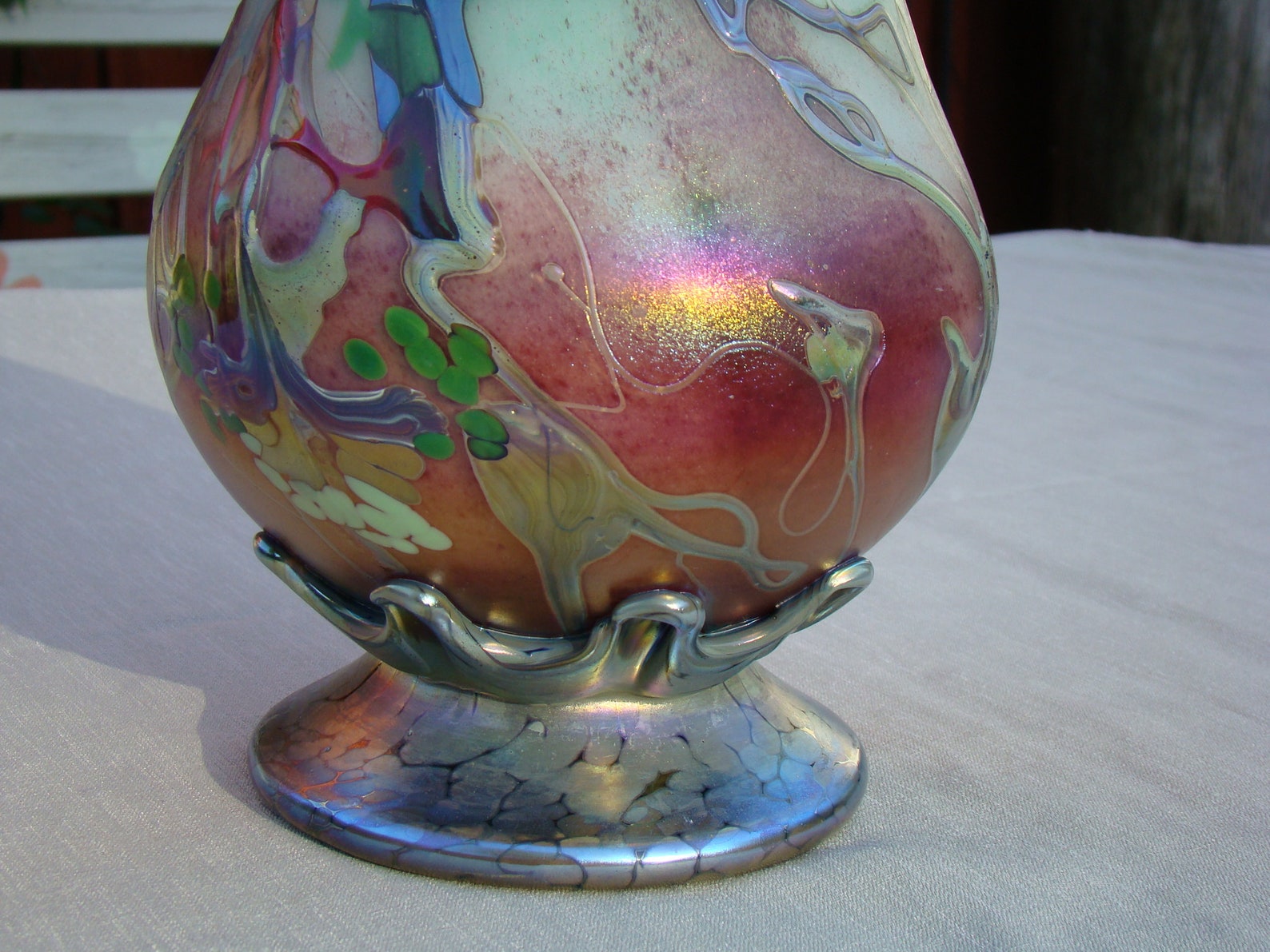 Vintage Glass Floor VaseFrench art glassLarge Floor VaseArt Etsy