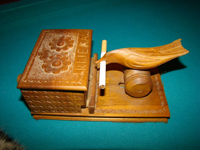 Vintage cigarette dispenserMid Century Cigarette Box with Etsy