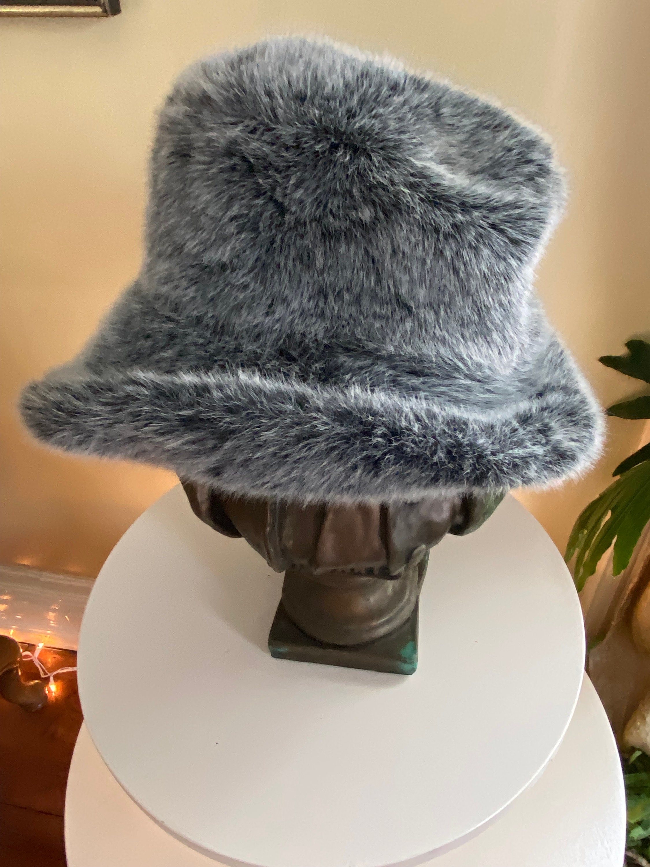 #037 Preston & York Gray Faux Fur Hat Liza Grey Faux Fur Trapper Hat – FINESSE main image 3