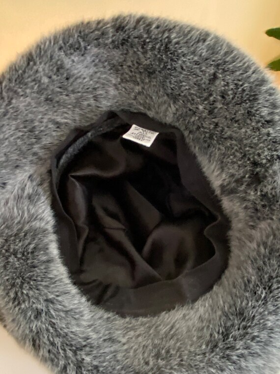 Vintage Preston & York All Faux Fur Gray Slouchy Bucket Hat  display picture 1