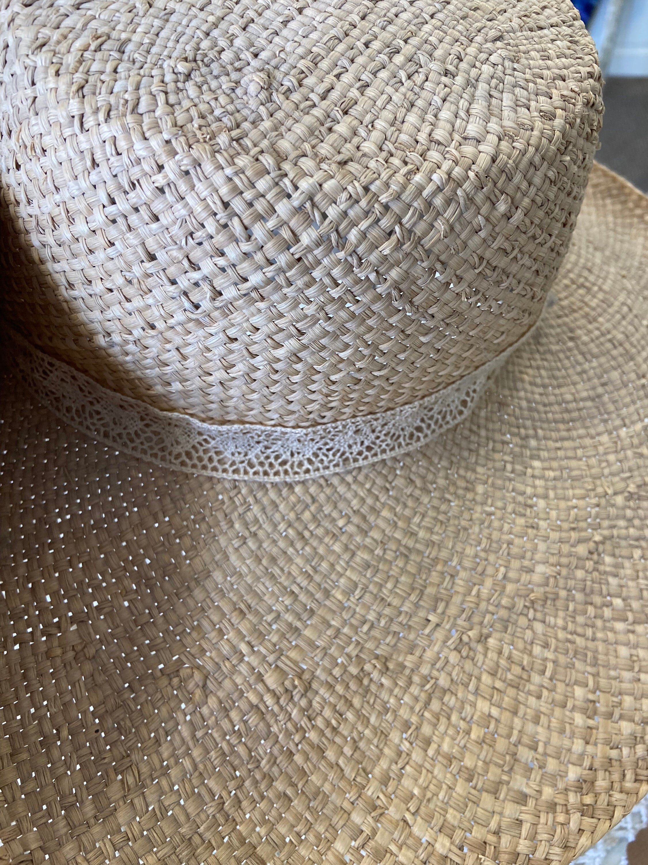 Vintage Deborah Rhodes Mocha Straw Hat W Flowers - Etsy display picture 3