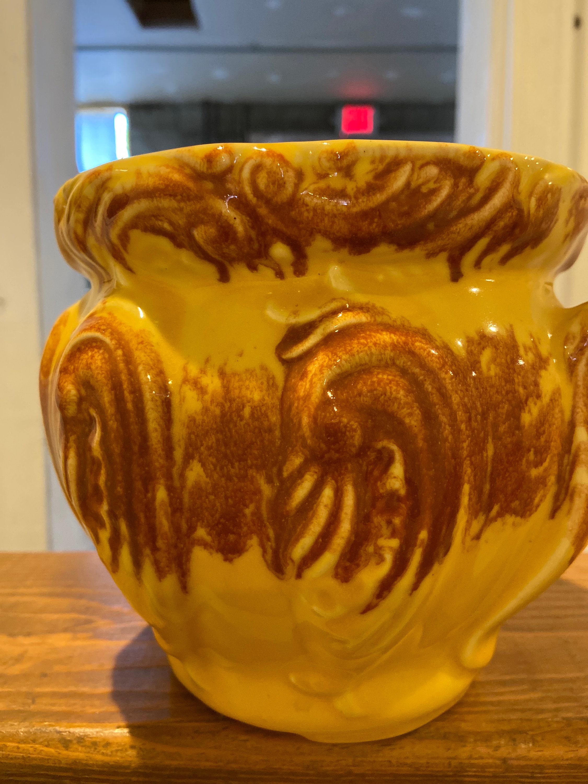 Vintage Majolica Vase Unusual Colors Etsy