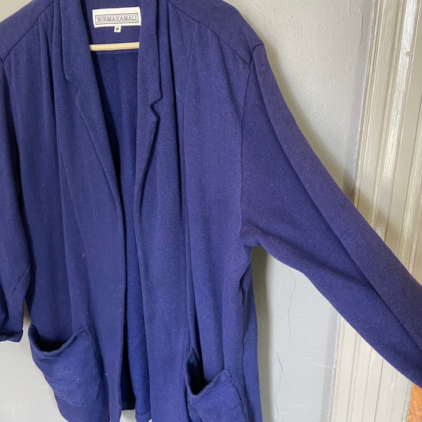 Vintage Norma Kamali Blue Unstructured Jacket