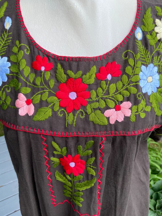 Embroidered Mexican Peasant Dress - image 2