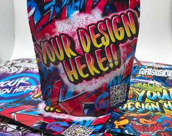 Direct print look Custom Mylar Bags!!! you choose your design!