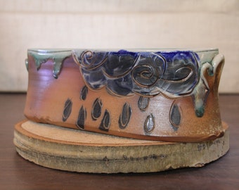 ceramic trough  - bowl -planter  - rainy day trough