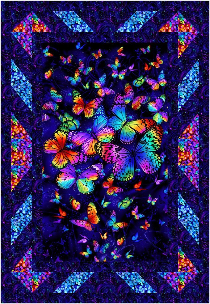 Bedazzled Butterfly Magic Quilt Kit Timeless Treasures Etsy