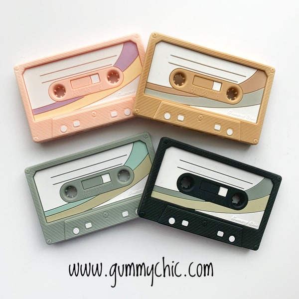 Mix Tape Silicone Teether | New BabyTeething | Cassette Teether