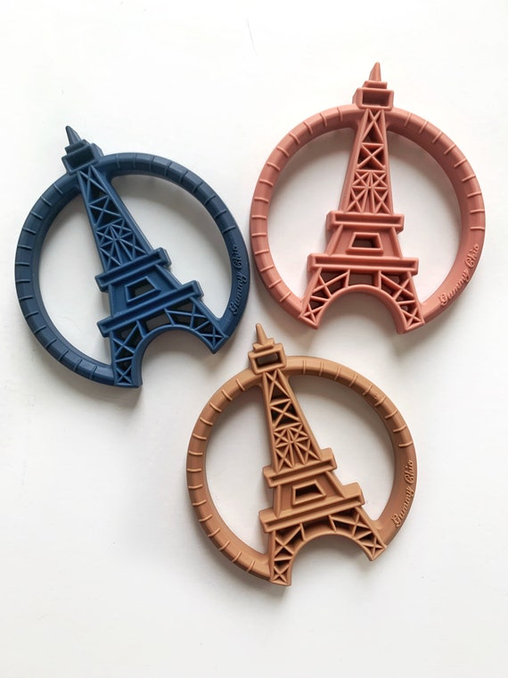 Boho Paris Eiffel Tower Silicone Teether: Baby Shower Gift