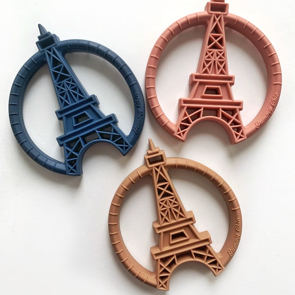 BOHO Paris Silicone Teether | Paris Tower Teething Toy | New Baby Gift | Eiffel Tower
