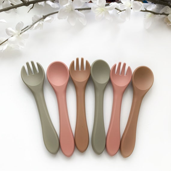 Silicone Spoon Fork for Baby Utensils