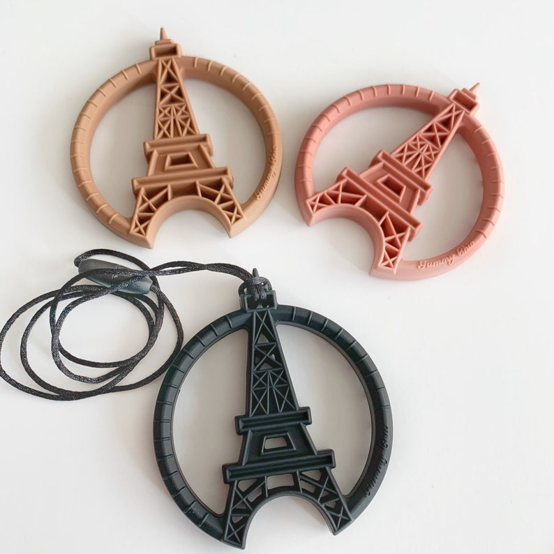 Paris Tower Sensory Necklace SPD Necklace Chew Pendant. image 0