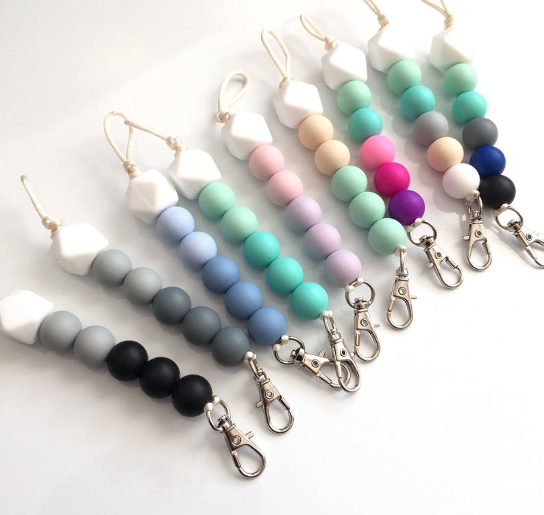 Zipper Pull Keychain Silicone Teething Keychain Key Fob Etsy