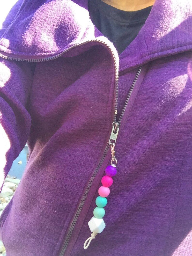 Zipper Pull Keychain Silicone Teething Keychain Key Fob Etsy