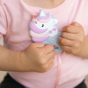 Mermicorn Chew Necklace: Silicone Sensory Pendant for Girls