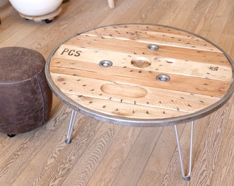 Touret table basse industrielle Ø75CM