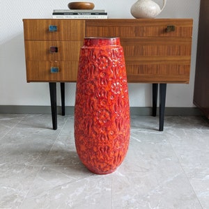 Bodenvase Scheurich Bernina, Keramik Vase rot orange zdjęcie 1