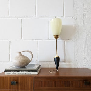 Vintage wall lamp with pull switch, flexible wall light gooseneck, brass glass lamp
