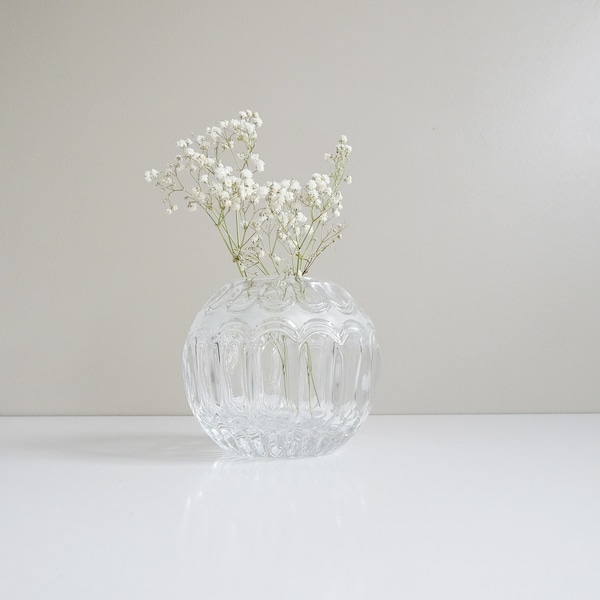 Vase en verre cristal de Nachtmann, vase boule en cristal au plomb