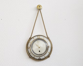 Dugena Wanduhr, mechanische Uhr mit Seil