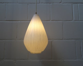 Vintage hanging lamp, glass pendant light drop shape