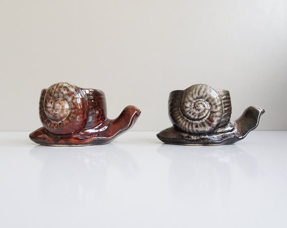 Flower pots in snail shape