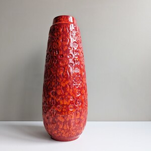 Bodenvase Scheurich Bernina, Keramik Vase rot orange zdjęcie 3