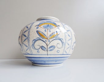 Lampenfuß Villeroy und Boch, handbemalte Keramik