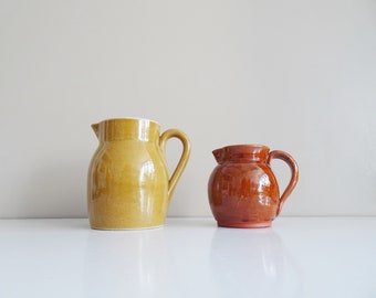 Ceramic jug set handmade, rustic vase, pottery, stoneware jug