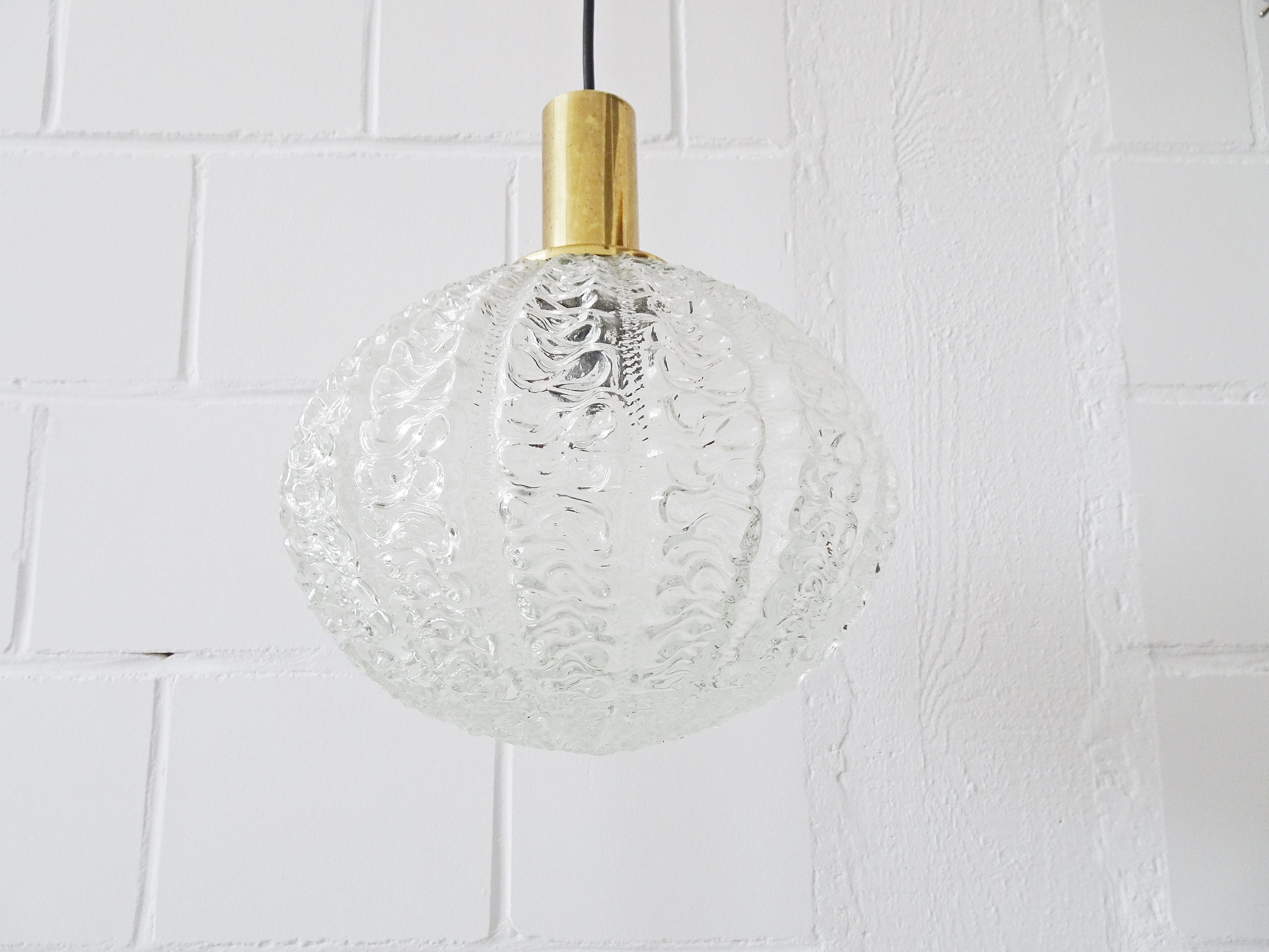 Limburg Glass Ball Hanging Lamp Pendant Lamp 1960s