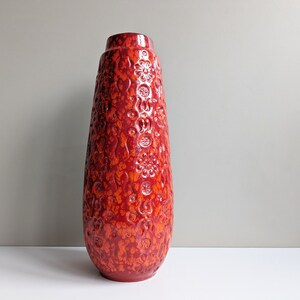 Bodenvase Scheurich Bernina, Keramik Vase rot orange zdjęcie 6